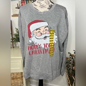 Brand New-State Of Mine Long Sleeve Crew Neck Holiday Christmas Sweatshirt